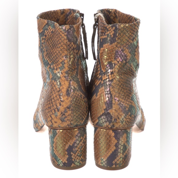 FORTE_Forte leather snake embossed python Ankle Boots "My Alma" 40 New - Picture 4 of 5